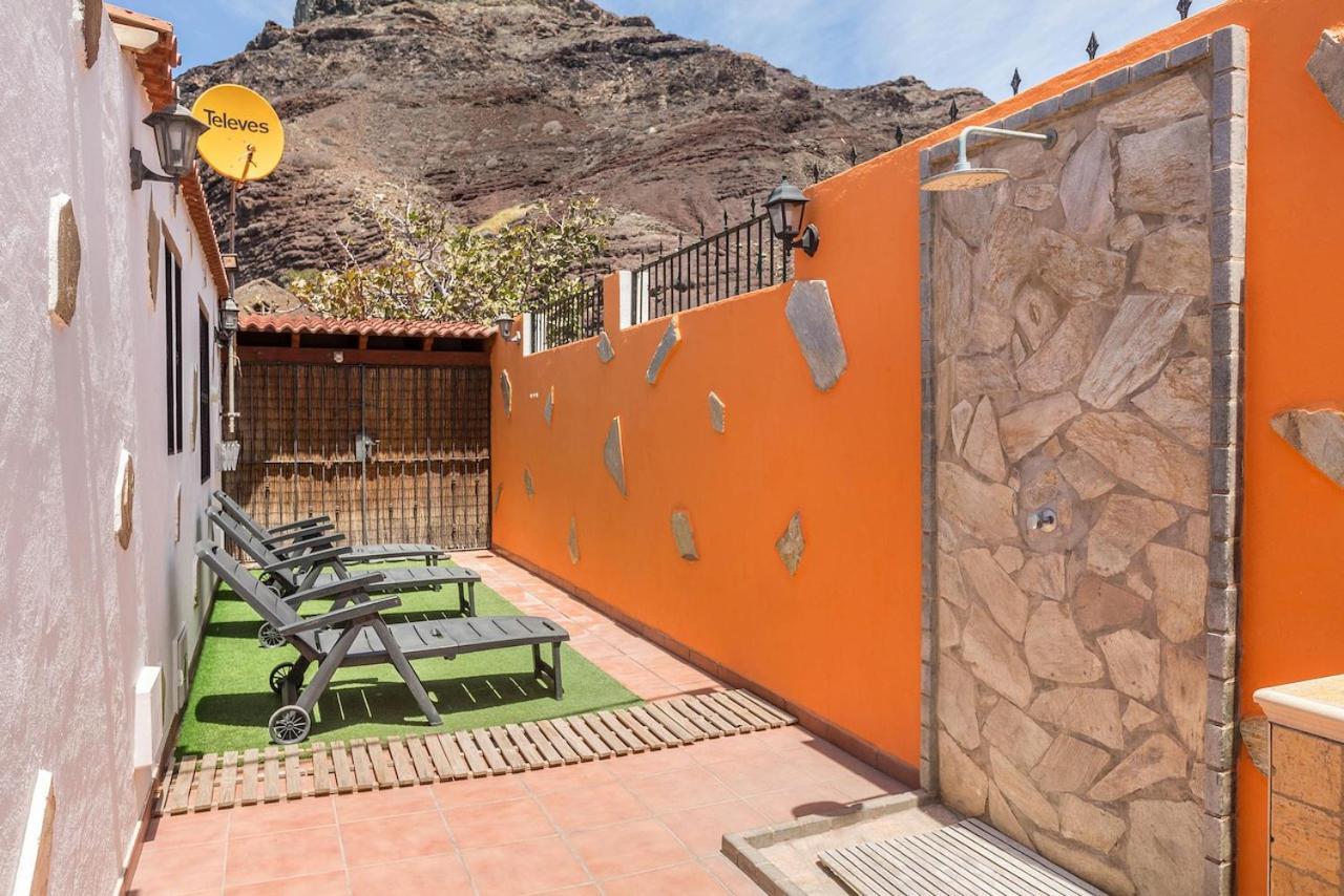 Villa Casa costera playa de Tasarte San Nicolás Exterior foto